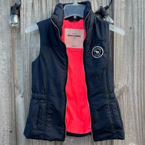Abercrombie Navy Blue puffy vest, kids large